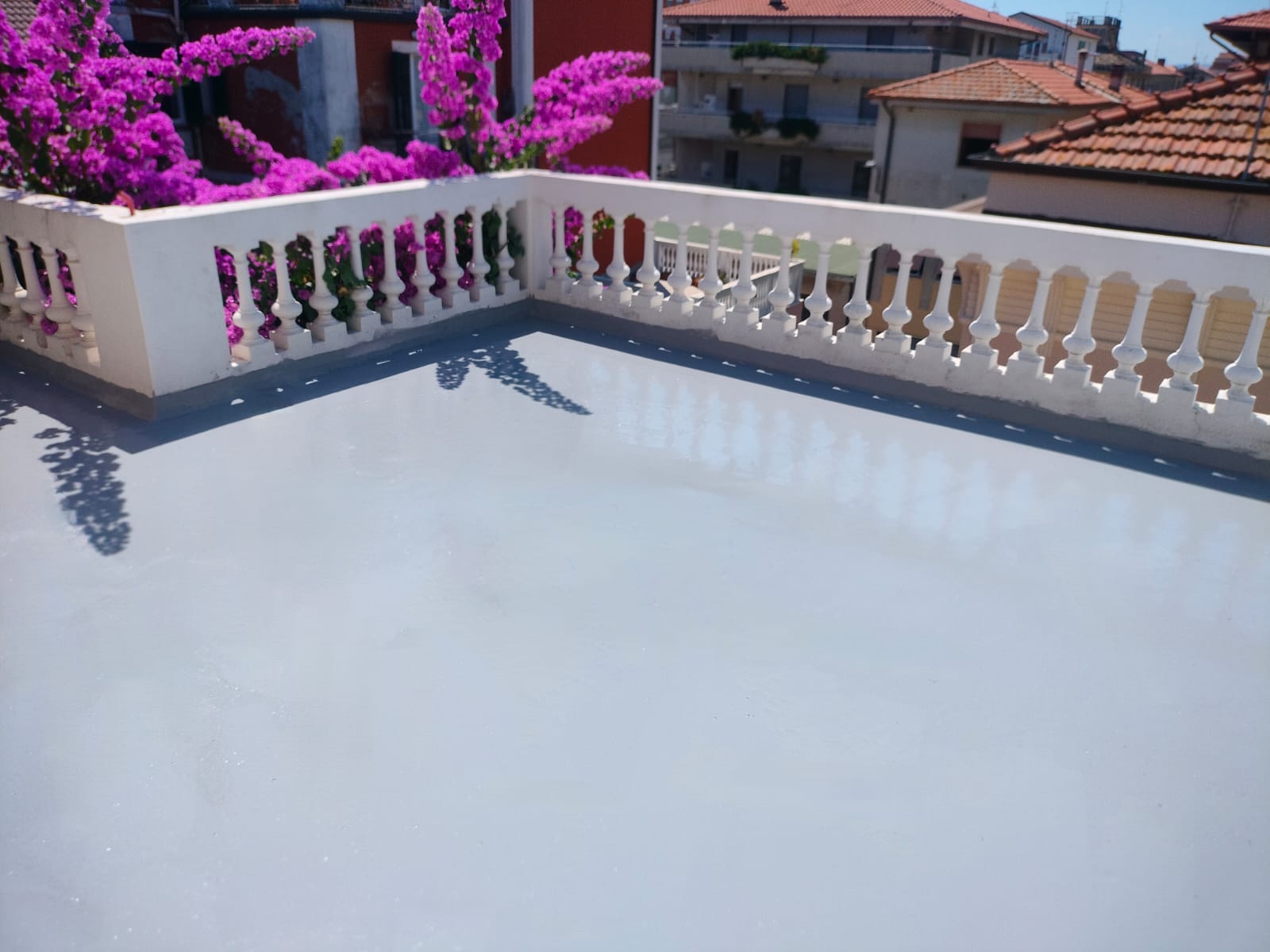 Terrazzo dopo impermeabilizzazione in poliurea